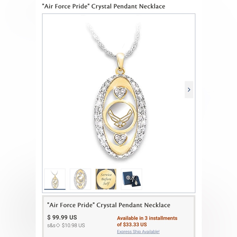U.S. Air Force necklace